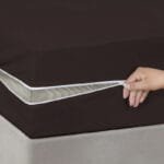 Brown Color 6 Side Waterproof Zipper Mattress Protector