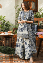 Sapphire D # 283 - 01 | 3PC Printed Lawn | Printed Chiffon Duppata